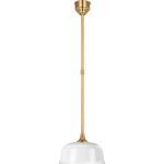 Academy Rockhouse Outdoor Pendant - Hand-Rubbed Antique Brass / White