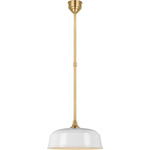 Academy Rockhouse Outdoor Pendant - Hand-Rubbed Antique Brass / White