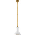 Academy Savannah Outdoor Pendant - Hand-Rubbed Antique Brass / White