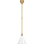 Academy Savannah Conical Outdoor Pendant - Hand-Rubbed Antique Brass / White