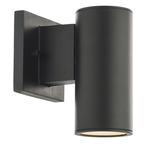 Cylinder Color-Select Outdoor Wall Sconce - Black