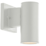 Cylinder Color-Select Outdoor Wall Sconce - White