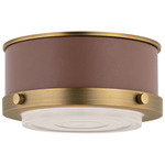 Marlowe Mini Ceiling Light - Time Worn Brass / Clear