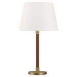 Grayson Table Lamp - Time Worn Brass / White