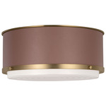 Marlowe Ceiling Light - Time Worn Brass / Clear