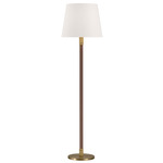 Grayson Floor Lamp - Time Worn Brass / White