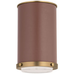 Marlowe Ceiling Light - Time Worn Brass / Clear