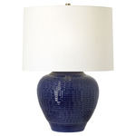 Marcel Table Lamp - Cobalt Blue / White