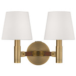 Grayson Wall Sconce - Time Worn Brass / White