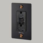 Buster + Punch Complete Metal Duplex 15 Amp GFCI Outlet - Black / Warm Sunset