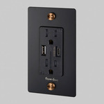 Buster + Punch USB A+C Duplex Outlet - Black / Warm Sunset