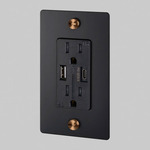 Buster + Punch USB A+C Duplex Outlet - Black / Warm Sunset