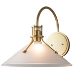 Henry Glass Wall Sconce - Modern Brass / Frosted