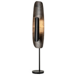 Shield Floor Lamp - Black / Clear Steel