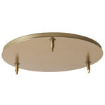 3 Light Round Canopy - Modern Brass