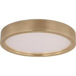 Cerne Ceiling Flush Light - Natural Brass / White Acrylic