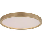 Cerne Ceiling Flush Light - Natural Brass / White Acrylic
