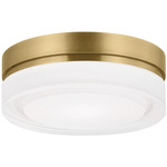 Cirque Indoor / Outdoor Surface Mount - Natural Brass / White