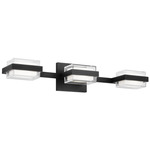 Kamden Bathroom Vanity Light 277V - Nightshade Black / Clear