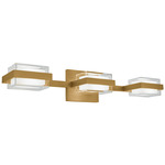 Kamden Bathroom Vanity Light 277V - Natural Brass / Clear