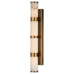 Brenham Color-Select Tall Wall Light - Vintage Brass / Alabaster