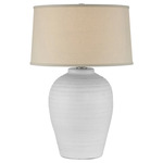 Dashwell Table Lamp - White / Beige