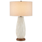 Water-Borne Table Lamp - Off White / Natural