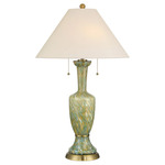 Classico Green Table Lamp - Green / Light Beige