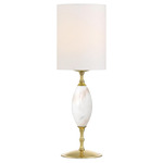 Marche Portable Table Lamp - Brass / White