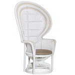Emanuelle Armchair - White / Sand