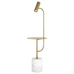Eastlin Floor Lamp - Antique Brass / Marble