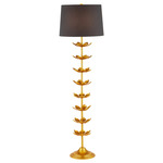 Awakening Floor Lamp - Gold Leaf / Black