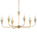 Aurelia Frost Chandelier - Contemporary Gold Leaf / Frosted