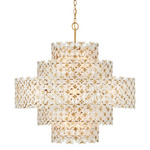 Spring Flower Chandelier - Brass / Frosted