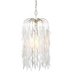 Glen Arbor Pendant - Silver Leaf / White