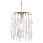 Glen Arbor Pendant - Silver Leaf / White