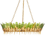 Selavy Chandelier - Gold / Green