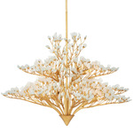 Fiorella Chandelier - Contemporary Gold Leaf / Frosted