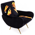 Lipstick Arm Chair - Overstock - Black