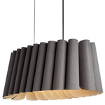 Renata Oval Pendant - Overstock - Black / Grey Oak Outer / Ash Inner