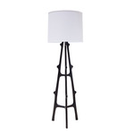 Brooklyn Floor Lamp - Overstock - Antiqued Bronze / White