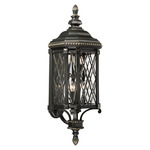 Bexley Manor Outdoor Wall Light - Overstock - Black / Clear