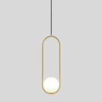 Mila Pendant - Overstock - White Canopy / Brushed Brass