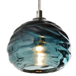 Happy Large Pendant - Overstock - Satin Nickel / Steel Blue