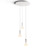 Combi Round Multi-Light Pendant with Glass Ball - Overstock - Matte White / Frost White