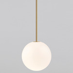 Architectural Collection Pendant - Overstock - Brass / Opal