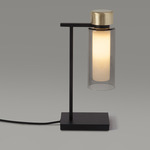 Osman Table Lamp - Overstock - Matte Black / Black Chrome / Smoke