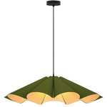 Delfina Pendant - Overstock - Black / Green / Ash