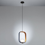 Filipa Pendant - Overstock - Sand Black / Tan / Blue Leather