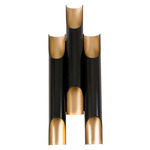 Galliano 3-Light Wall Sconce - Overstock - Matte Black / Gold